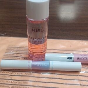 Kiss Pink and White Lashes Remove, Glue And Seal (2). I ONLY USED ONCE!